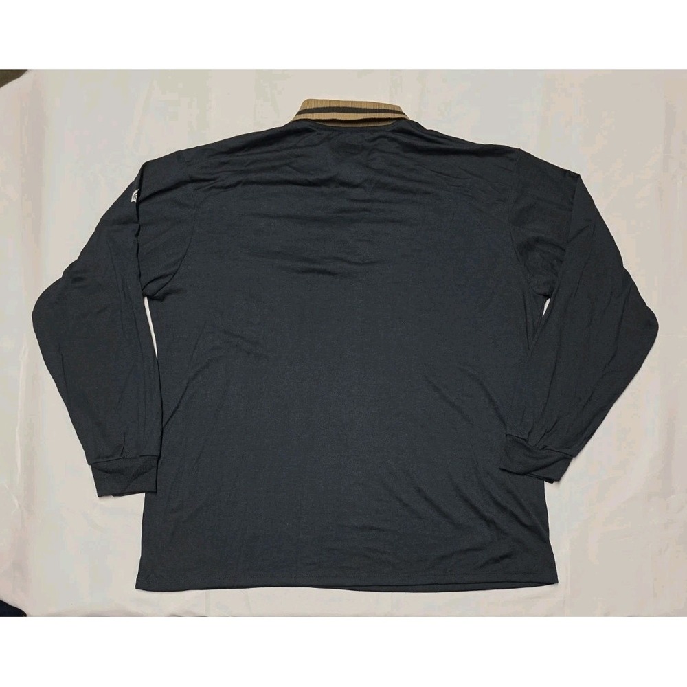 Bulwark Flame Resistant FR Long Sleeve Dark Blue Work Polo Shirt Mens XLarge - Picture 5 of 5